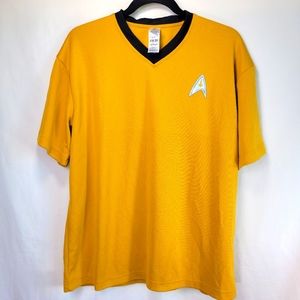 Star Trek Yellow Captain Kirk V Neckline Tee Costume Play Comic Con